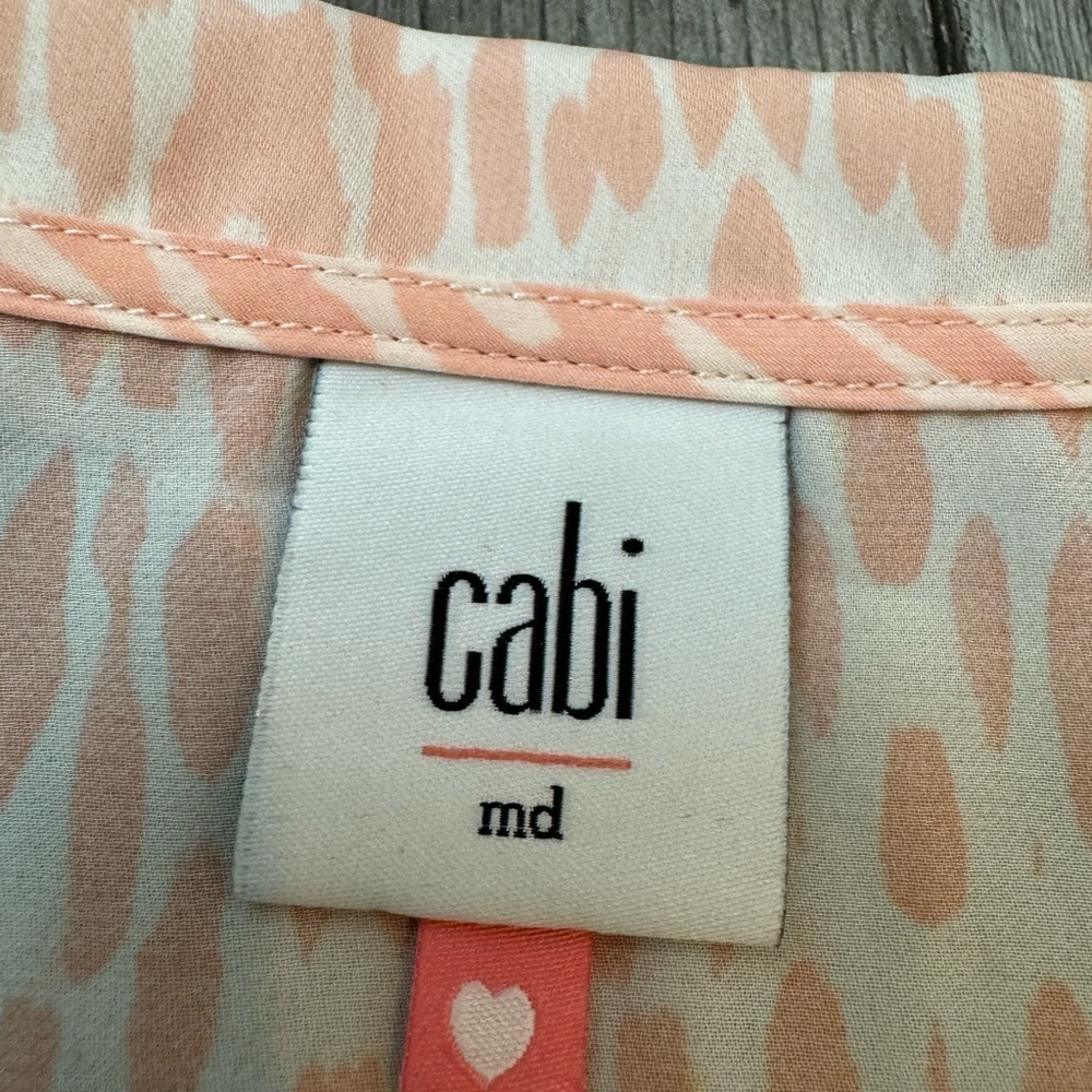 Cabi #3078 Women's Love Popover Blouse Ombre Sleeveless Peter Pan Collar Shirt M - Picture 7 of 7